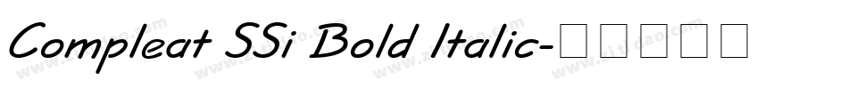 Compleat SSi Bold Italic字体转换